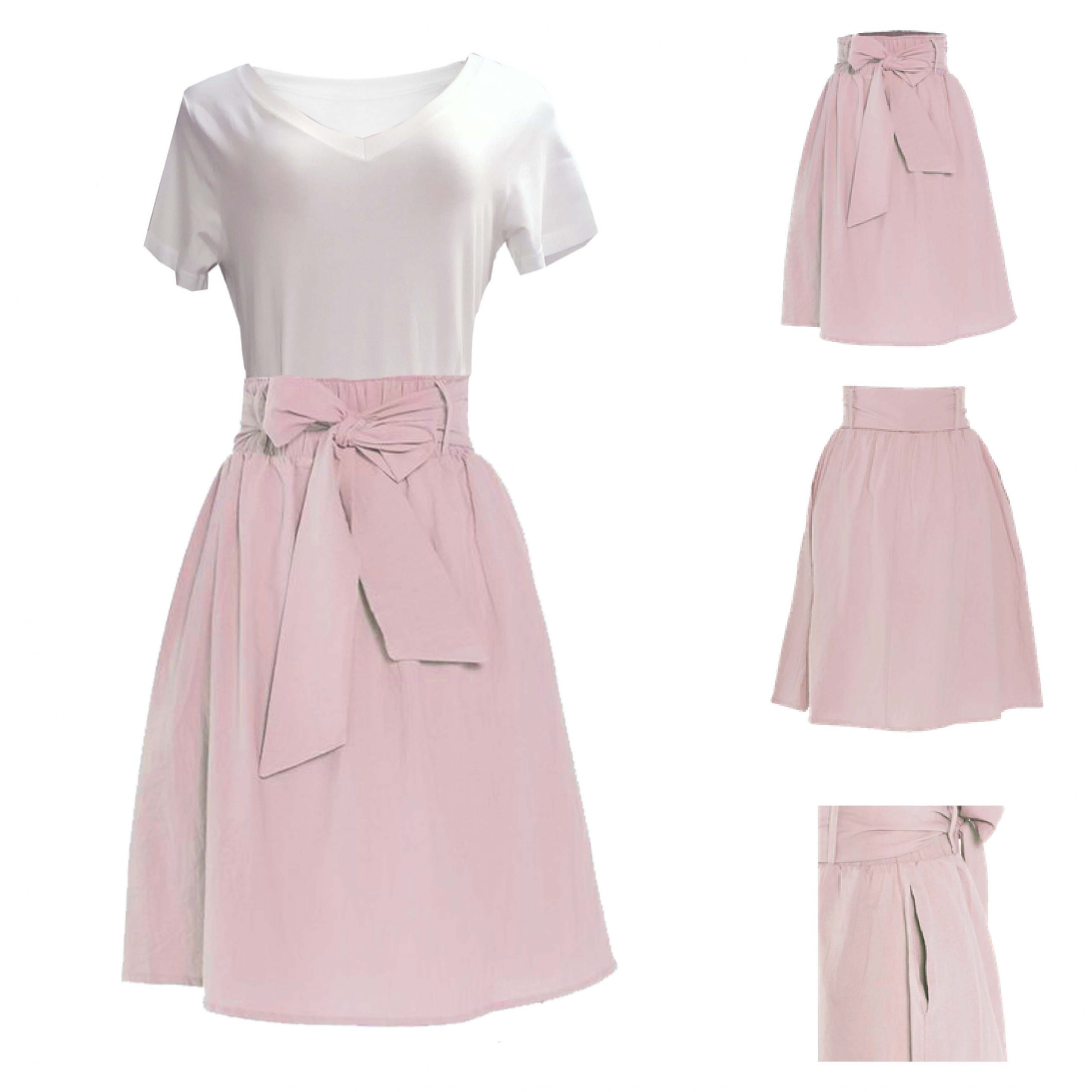 Hannah Grace Maternity Pink Brush Cotton Redefine skirt
