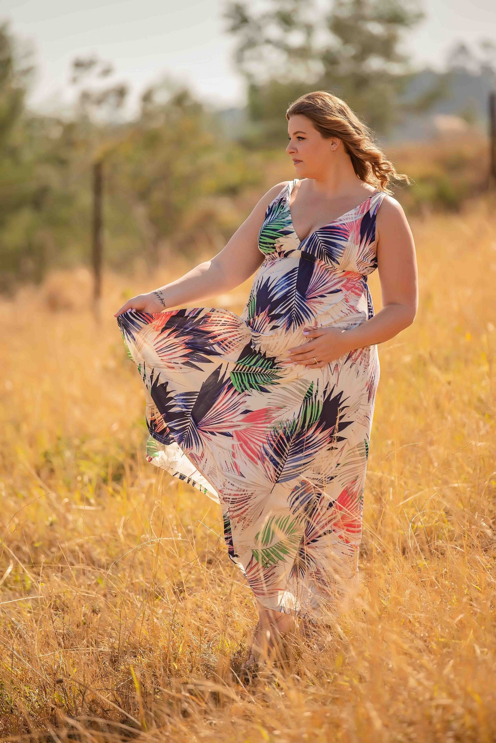 Hannah Grace Maternity Grecian Maxi Dress