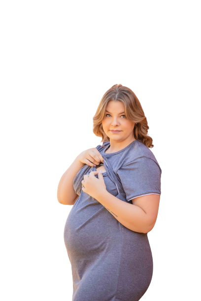 Hannah Grace Maternity Charcoal Grey Hospital/ Breastfeeding Nightie