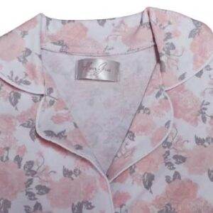 Hannah Grace Maternity Floral Long Sleeve Button Down PJ Set
